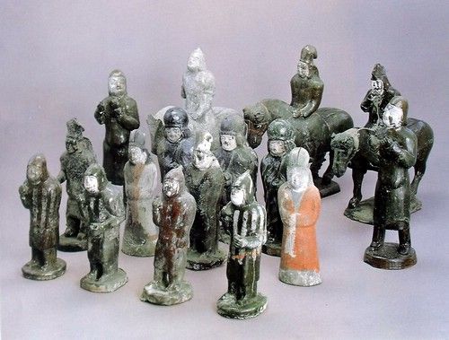 北魏釉陶彩绘俑 山西大同出土