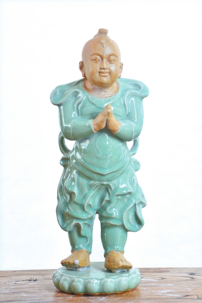 豆青釉“善财童子”